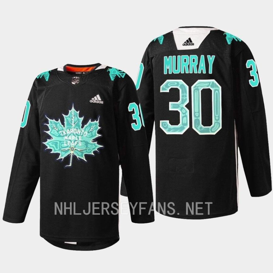 men maple leafs matt murray warmup sweater indigenous celebration game 2023 black jersey