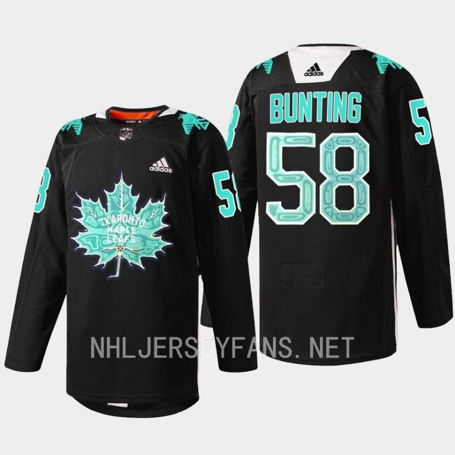 men maple leafs michael bunting warmup sweater indigenous celebration game 2023 black jersey