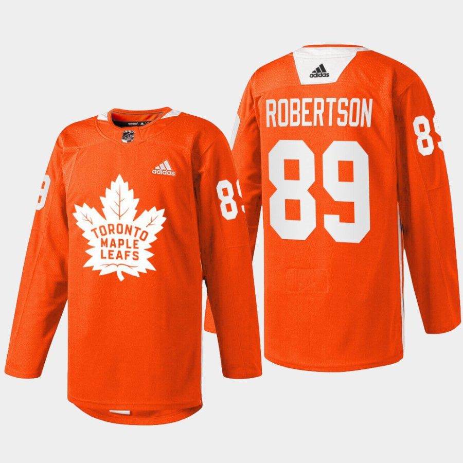 men maple leafs nick robertson 2022 warmup every child matters orange jersey