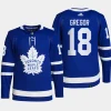 men maple leafs noah gregor primegreen home authentic pro blue jersey