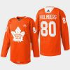 men maple leafs pontus holmberg 2022 warmup every child matters orange jersey