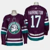 men mighty ducks scott harrington 2023 24 third authentic 30th anniversary purple jersey