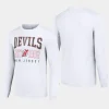 men new jersey devils retro graphic white long sleeve crew t shirt