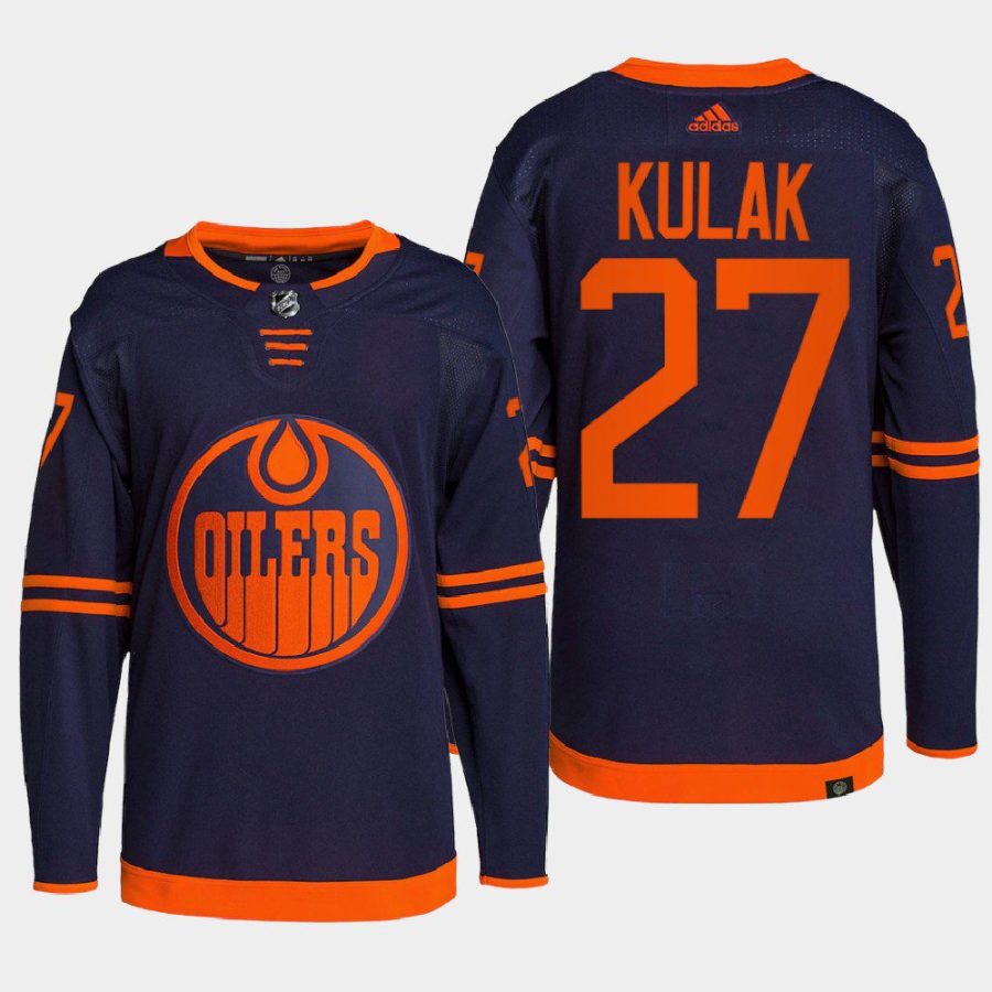 men oilers brett kulak 2022 primegreen authentic pro alternate navy jersey