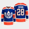 men oilers connor brown primegreen 2023 nhl heritage classic authentic player royal jersey