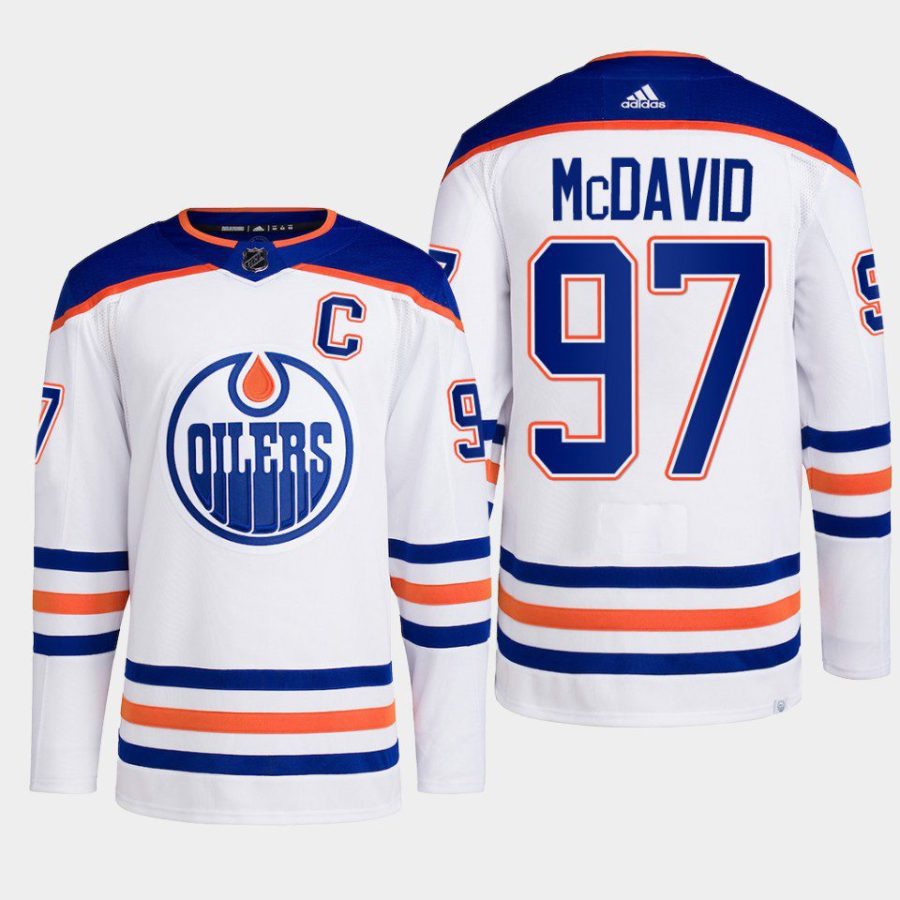 men oilers connor mcdavid 2022 23 away primegreen authentic white jersey