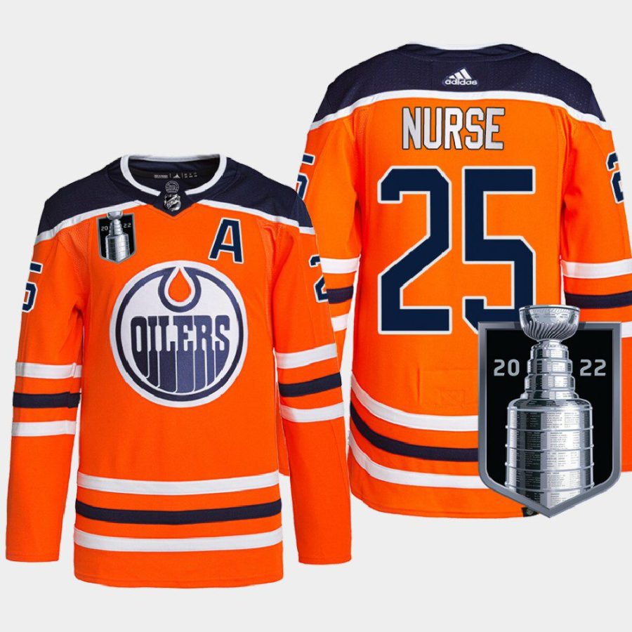 men oilers darnell nurse authentic primegreen 2022 stanley cup playoffs orange jersey