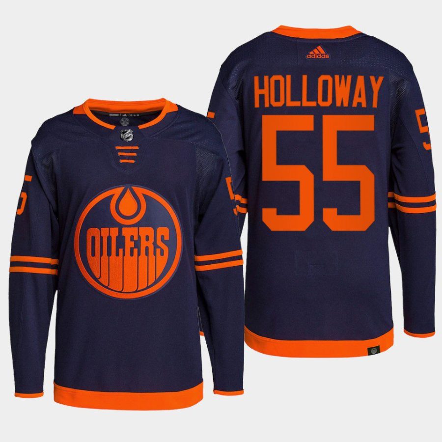 men oilers dylan holloway alternate primegreen authentic navy jersey