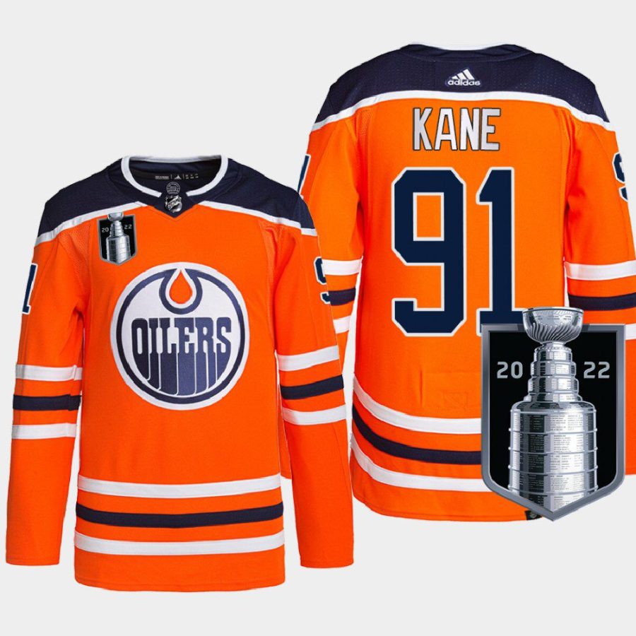 men oilers evander kane authentic primegreen 2022 stanley cup playoffs orange jersey