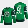 men oilers evander kane warm up 2022 st. patrick green jersey