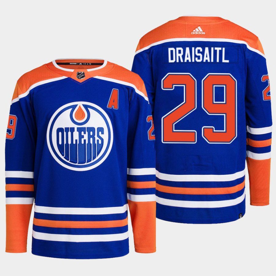 men oilers leon draisaitl 2022 23 home primegreen authentic blue jersey