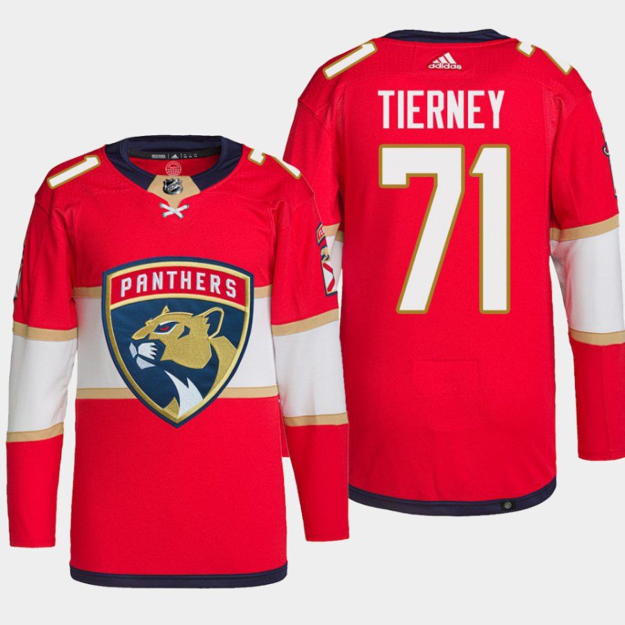 men panthers chris tierney 2022 home primegreen authentic red jersey