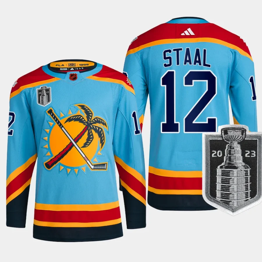 men panthers eric staal reverse retro 2023 stanley cup final authentic blue jersey