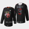 men panthers sam bennett 2023 warmup black history night black jersey