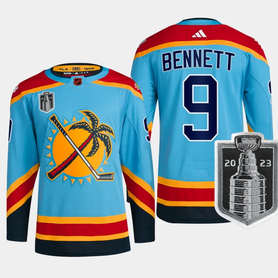 men panthers sam bennett reverse retro 2023 stanley cup final authentic blue jersey