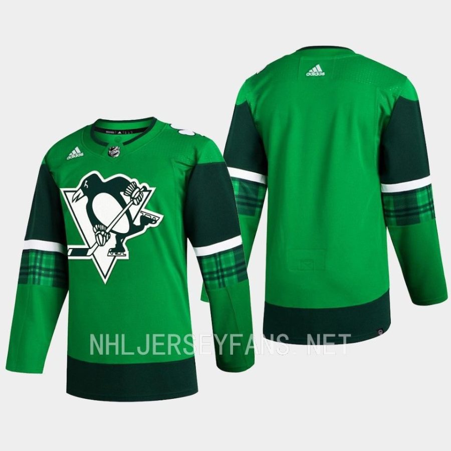 men penguins 2023 st. patricks day primegreen authentic jersey green