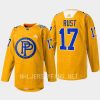 men penguins bryan rust 2023 special warmup pennies inspired yellow jersey