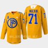 men penguins evgeni malkin 2023 special warmup pennies inspired yellow jersey