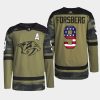 men predators filip forsberg practice military appreciation 2022 camo jersey