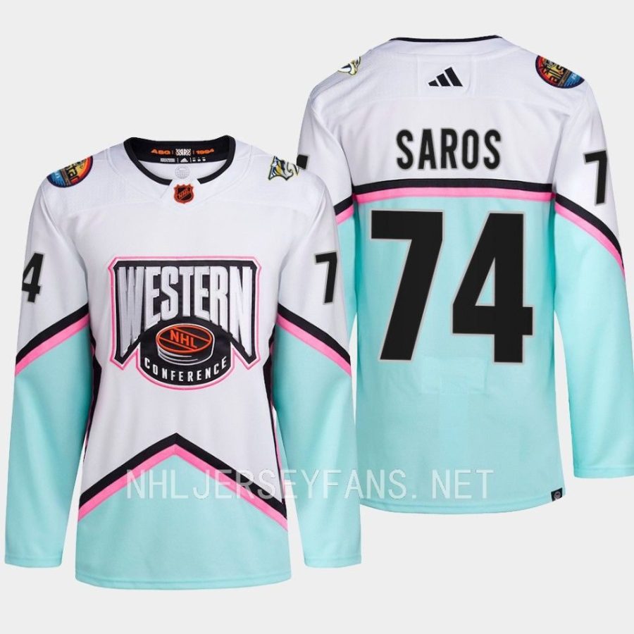 men predators juuse saros western conference 2023 nhl all star authentic white jersey