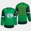 men predators matt duchene warm up st. patricks day 2022 green jersey