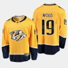 men predators matthew wood men 2023 nhl draft home breakaway player gold jersey