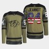 men predators tanner jeannot practice military appreciation 2022 camo jersey