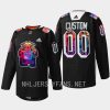 men rangers custom warmups hispanic heritage night 2022 black jersey