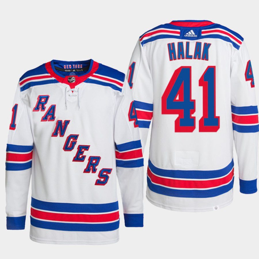 men rangers jaroslav halak away primegreen authentic white jersey