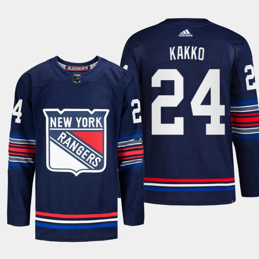 men rangers kaapo kakko 2023 24 authentic third alternate navy jersey