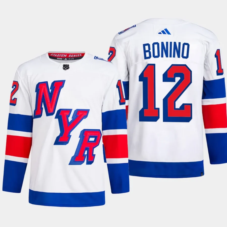 men rangers nick bonino authentic player 2024 nhl stadium series primegreen white jersey