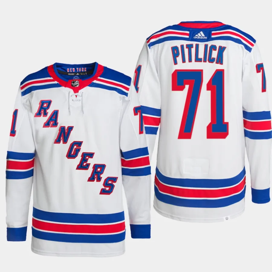 men rangers tyler pitlick primegreen away authentic pro white jersey