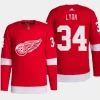 men red wings alex lyon primegreen home authentic pro red jersey