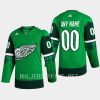 men red wings custom 2023 st. patricks day primegreen authentic jersey green