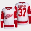 men red wings j.t. compher authentic pro away primegreen white jersey