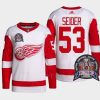 men red wings moritz seider authentic pro 25th anniversary red jersey