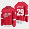 men red wings nate danielson men 2023 nhl draft home breakaway player red jersey