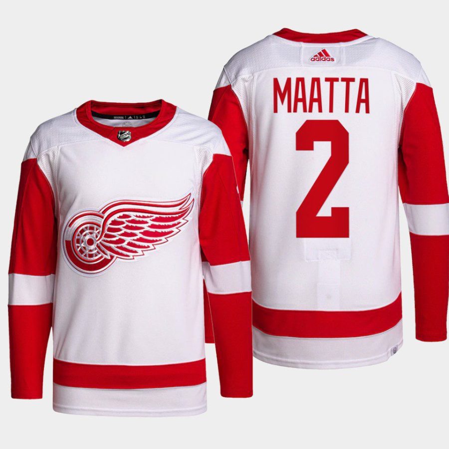 men red wings olli maatta away primegreen authentic white jersey