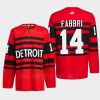 men red wings robby fabbri 2022 authentic pro reverse retro 2.0 red jersey