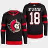 men senators tim stuetzle 2022 primegreen authentic pro home black jersey