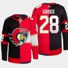 men senators x panthers claude giroux authentic primegreen split black red jersey