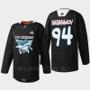 men sharks alexander barabanov specialty warm up 2022 los tiburones black jersey