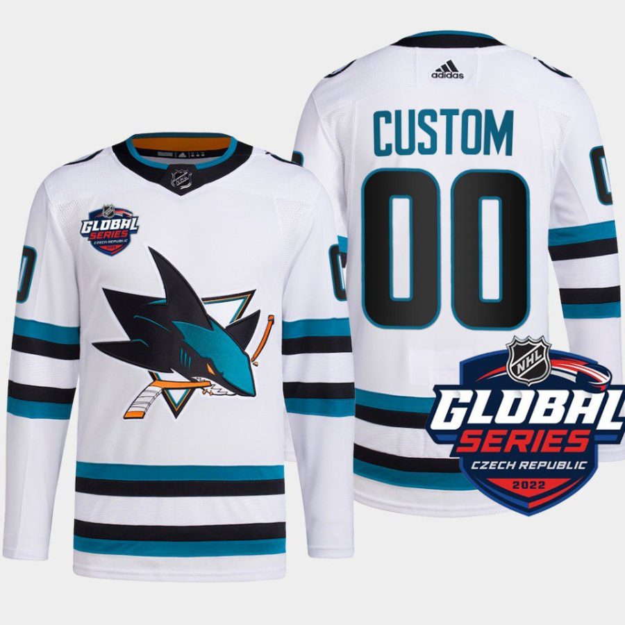 men sharks custom primegreen 2022 global series white jersey