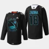 men sharks filip zadina 2023 special edition warriors black jersey