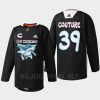 men sharks logan couture specialty warm up 2022 los tiburones black jersey