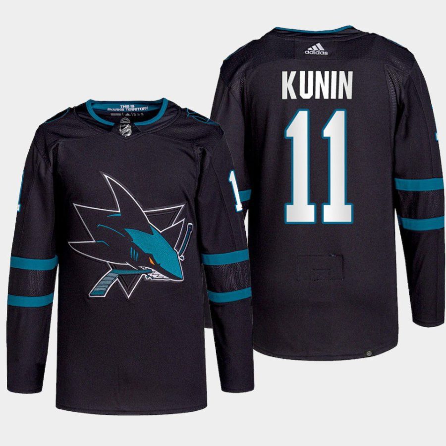 men sharks luke kunin 2022 alternate primegreen authentic black jersey