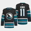 men sharks luke kunin 2023 24 authentic pro cali fin 3rd alternate black jersey