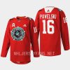 men stars joe pavelski warmup noche mexicana 2023 red jersey