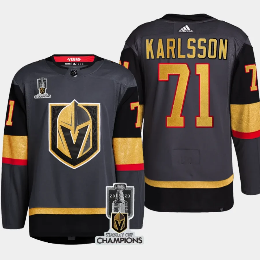 men vgk william karlsson authentic alternate 2023 stanley cup champions gray jersey