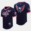 men washington capitals pro standard classic navy mesh v neck t shirt